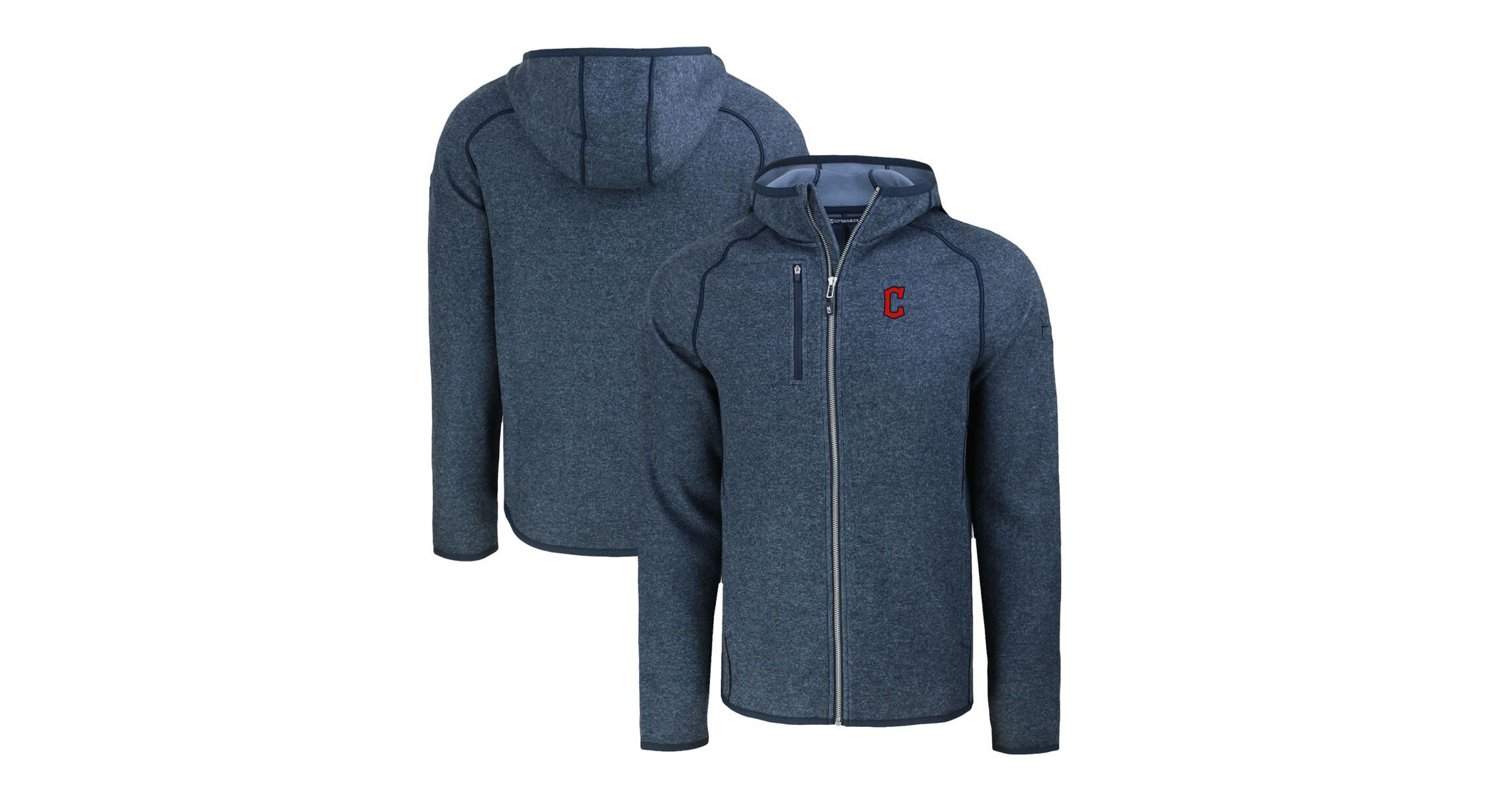 MLB Heather Cleveland Guardians Mainsail Full-Zip Hooded Jacket