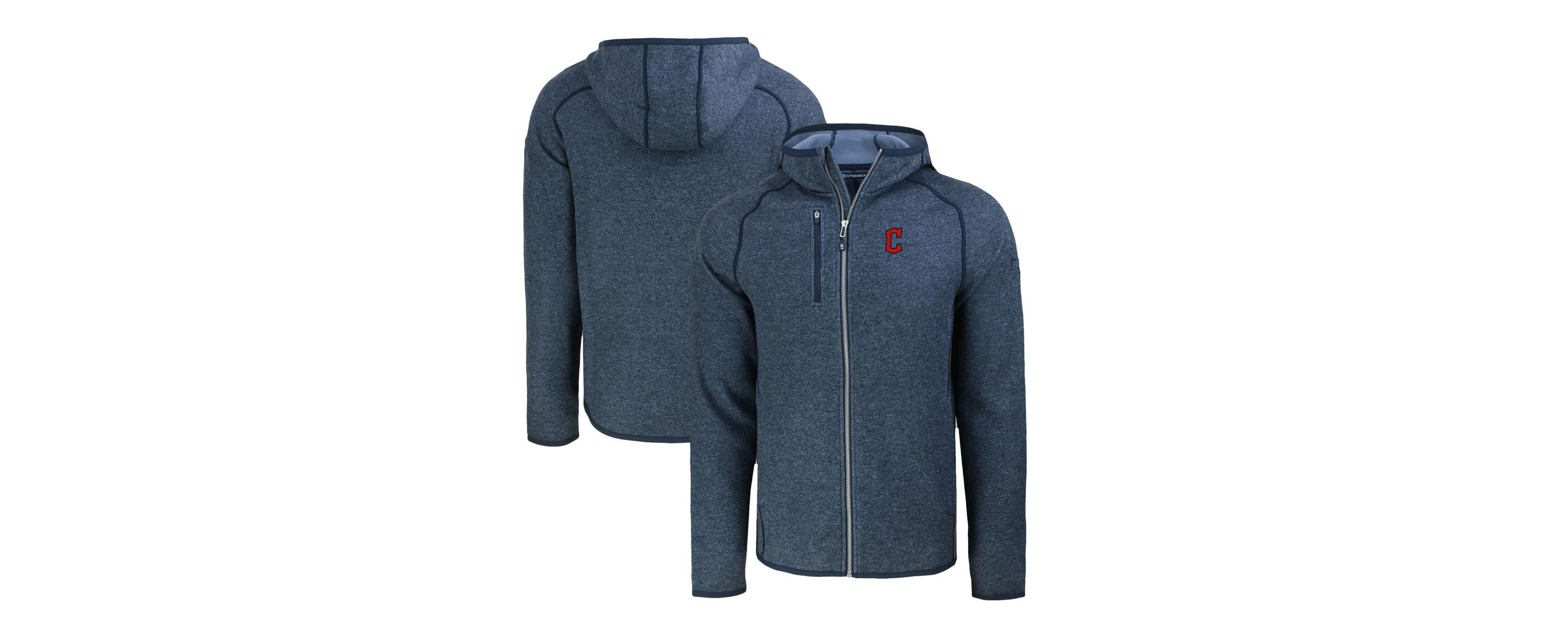 MLB Heather Cleveland Guardians Mainsail Full-Zip Hooded Jacket