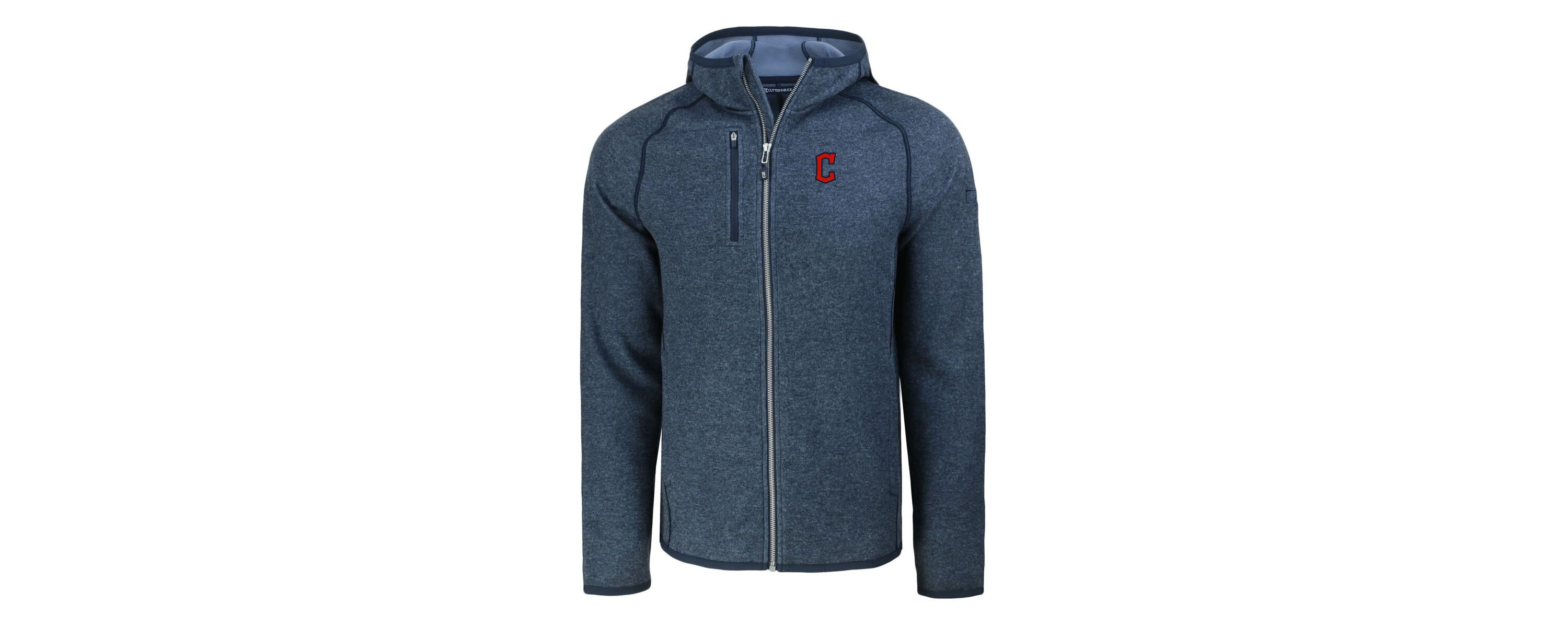MLB Heather Cleveland Guardians Mainsail Full-Zip Hooded Jacket