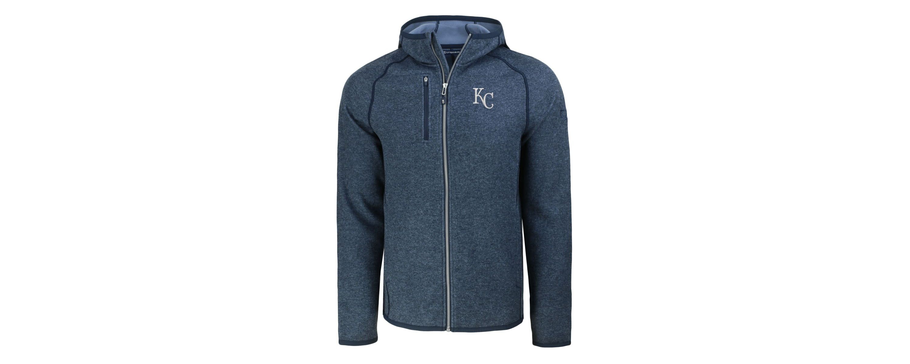 MLB Heather Kansas City Royals Mainsail Full-Zip Hooded Jacket