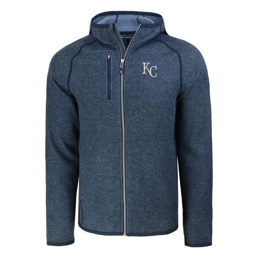 MLB Heather Kansas City Royals Mainsail Full-Zip Hooded Jacket