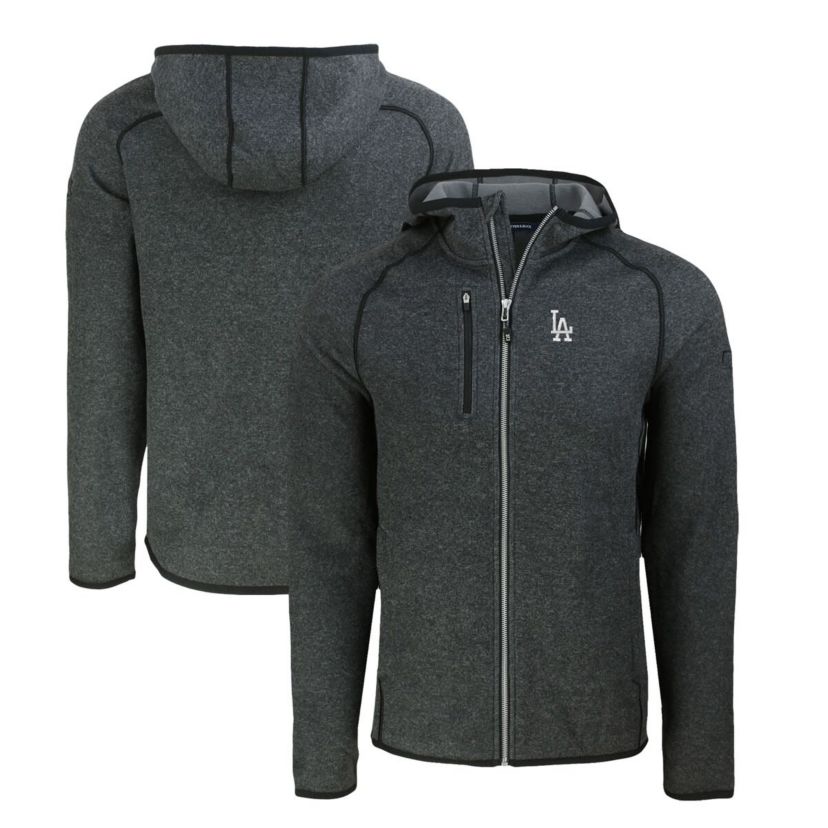 MLB Heather Los Angeles Dodgers Mainsail Full-Zip Hooded Jacket