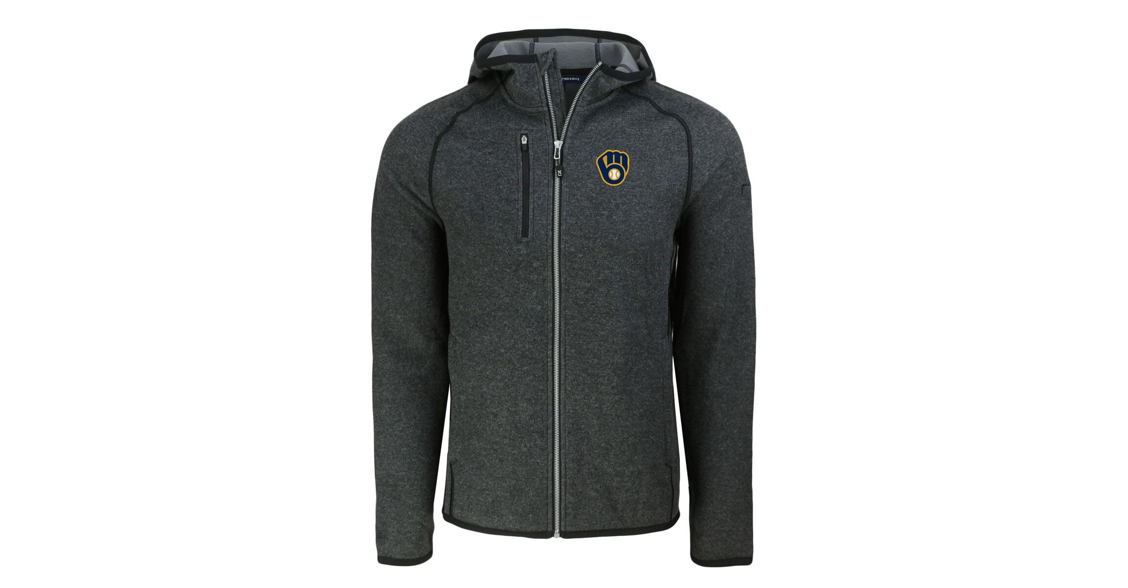 MLB Heather Milwaukee Brewers Mainsail Full-Zip Hooded Jacket
