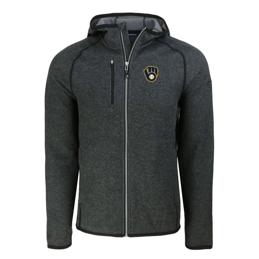 MLB Heather Milwaukee Brewers Mainsail Full-Zip Hooded Jacket