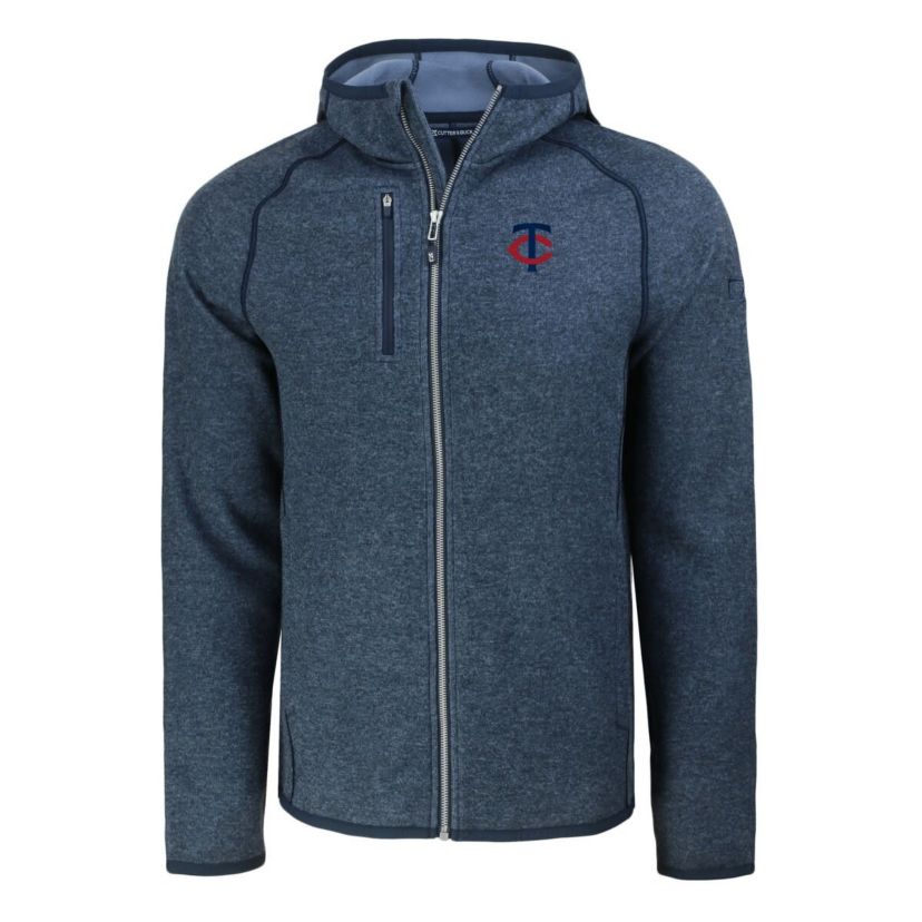 MLB Heather Minnesota Twins Mainsail Full-Zip Hooded Jacket