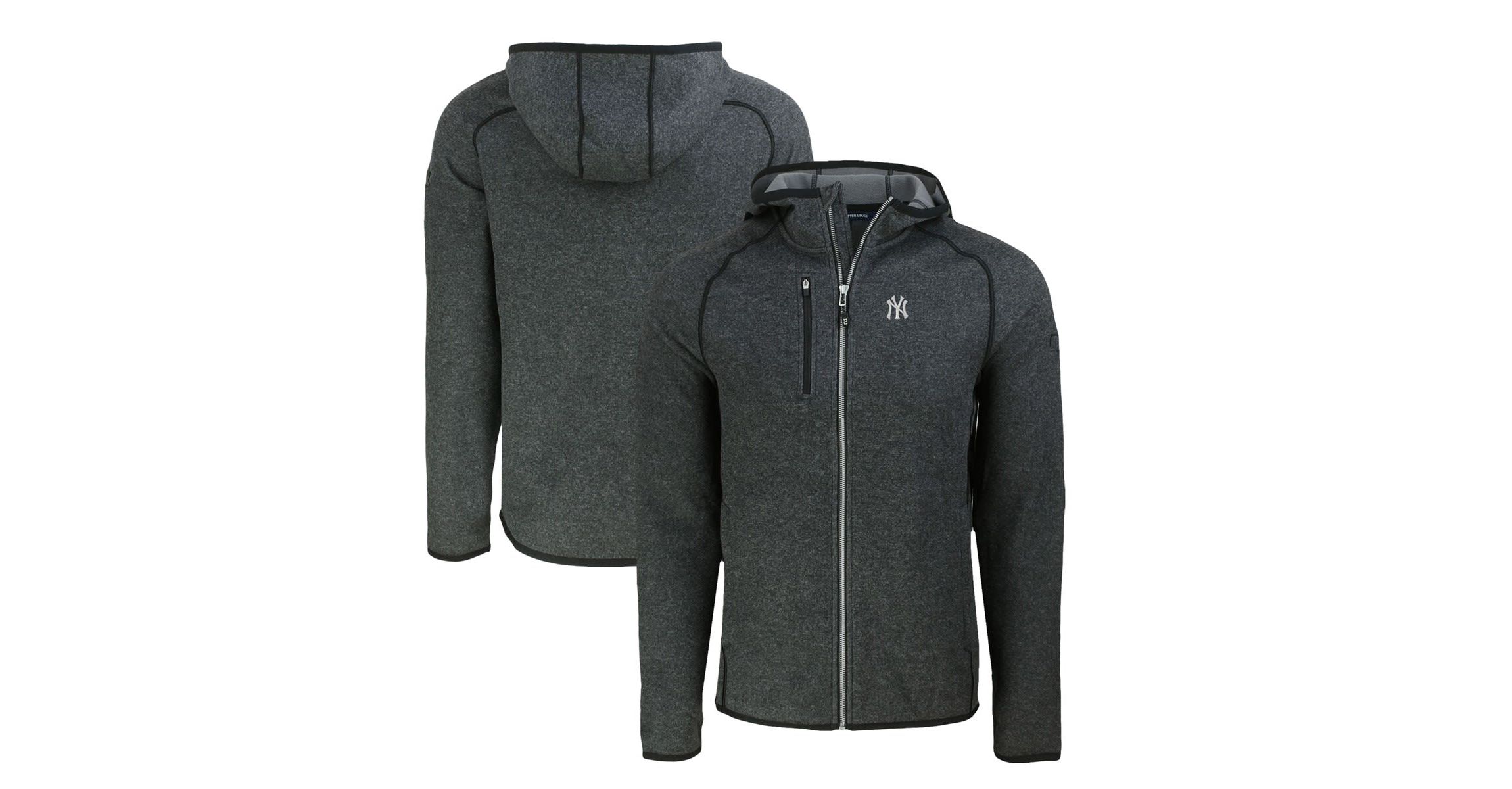 MLB Heather New York Yankees Mainsail Full-Zip Hooded Jacket