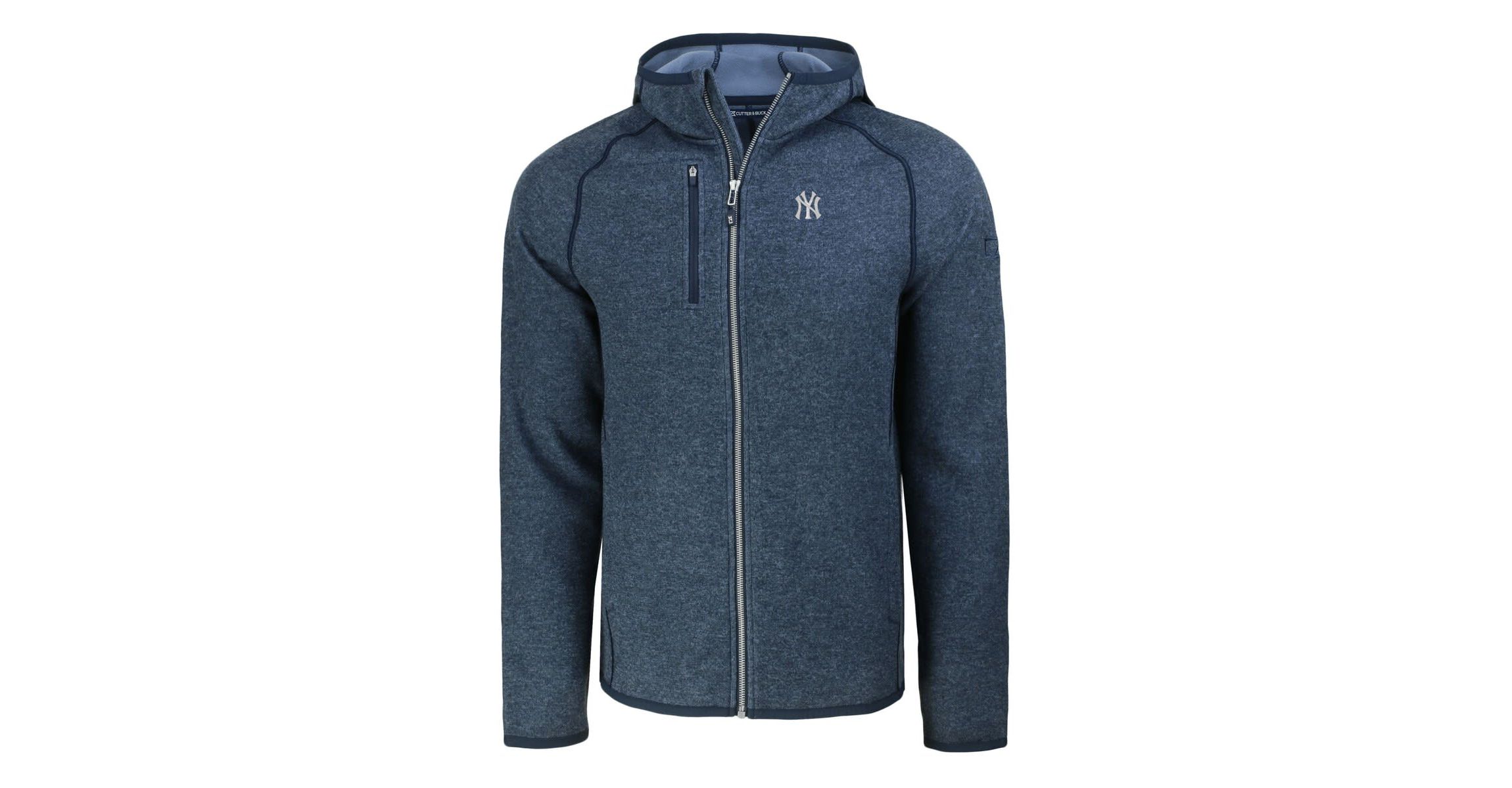 MLB Heather New York Yankees Mainsail Full-Zip Hooded Jacket