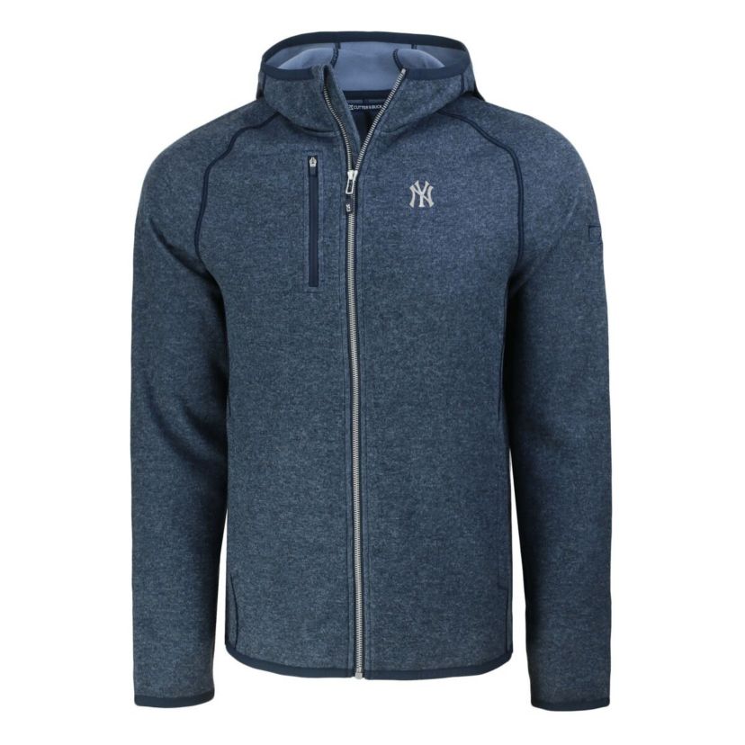 MLB Heather New York Yankees Mainsail Full-Zip Hooded Jacket