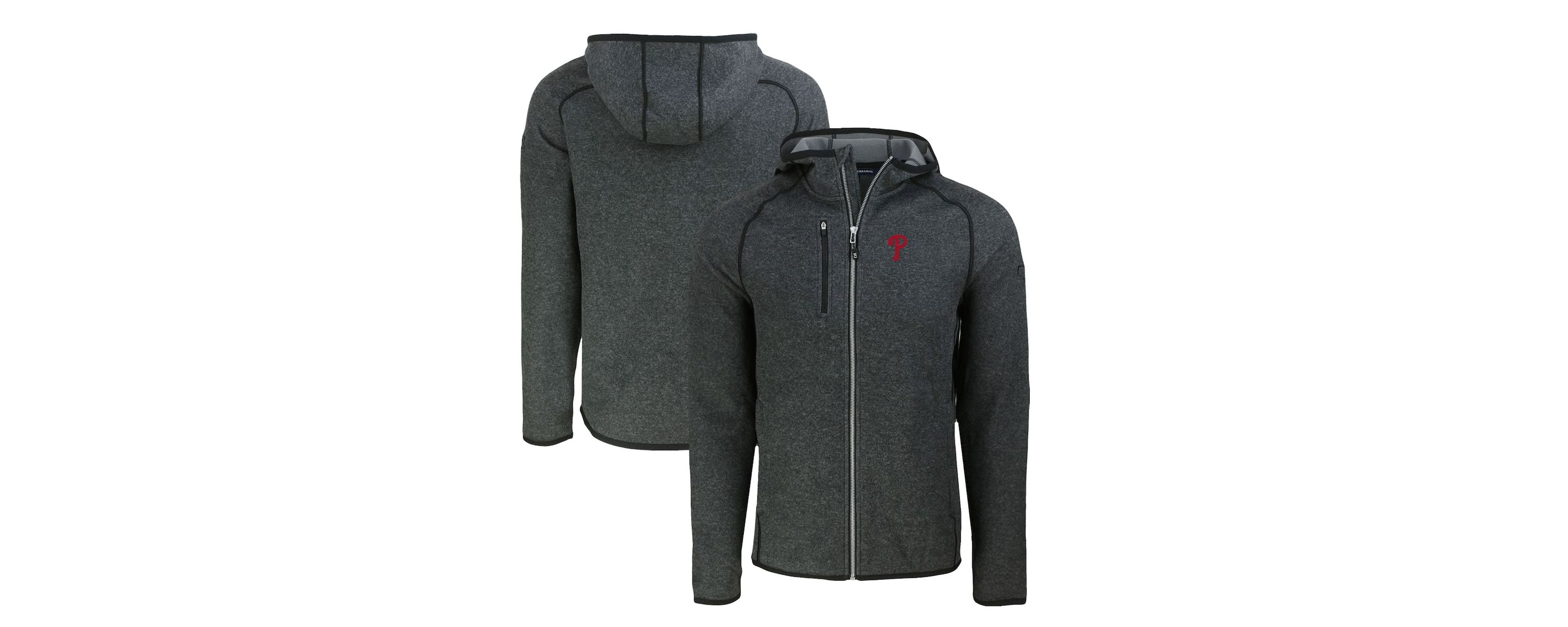 MLB Heather Philadelphia Phillies Mainsail Full-Zip Hooded Jacket