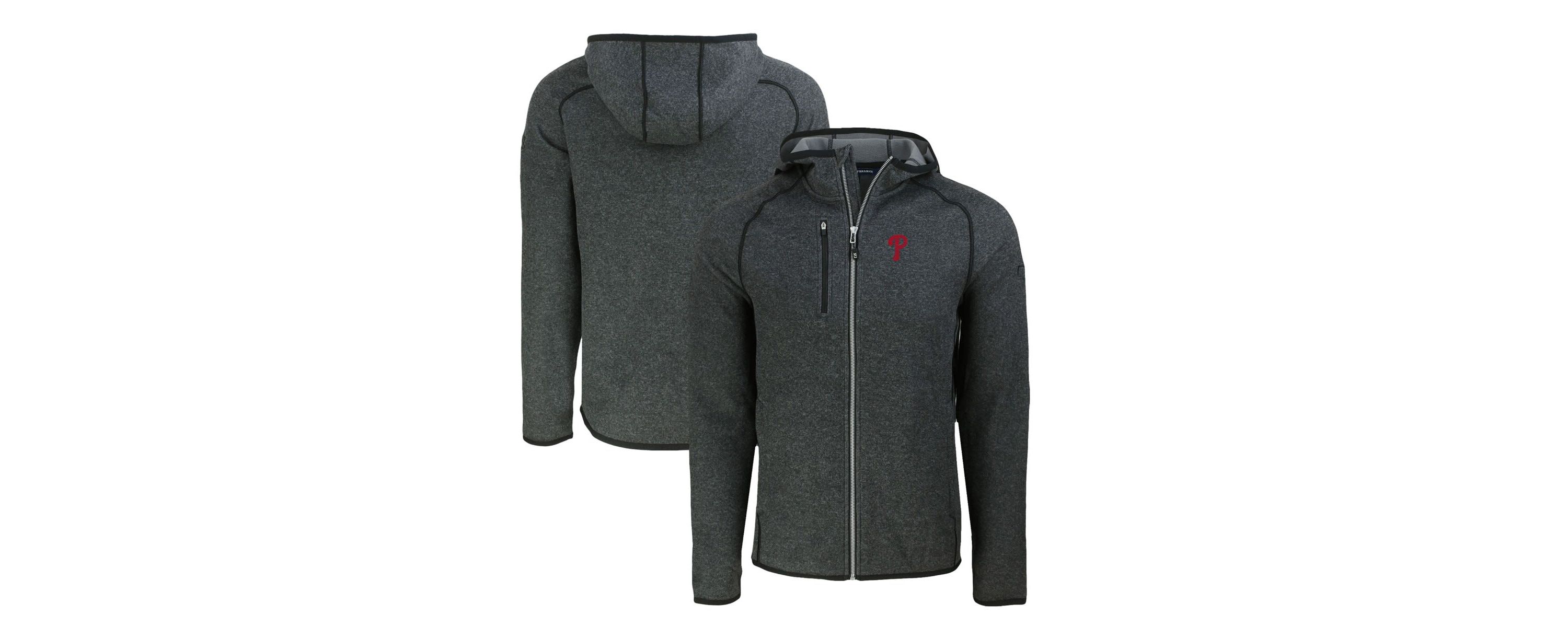 MLB Heather Philadelphia Phillies Mainsail Full-Zip Hooded Jacket