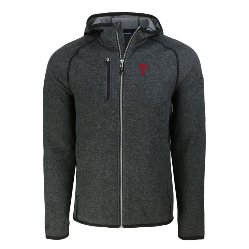 MLB Heather Philadelphia Phillies Mainsail Full-Zip Hooded Jacket