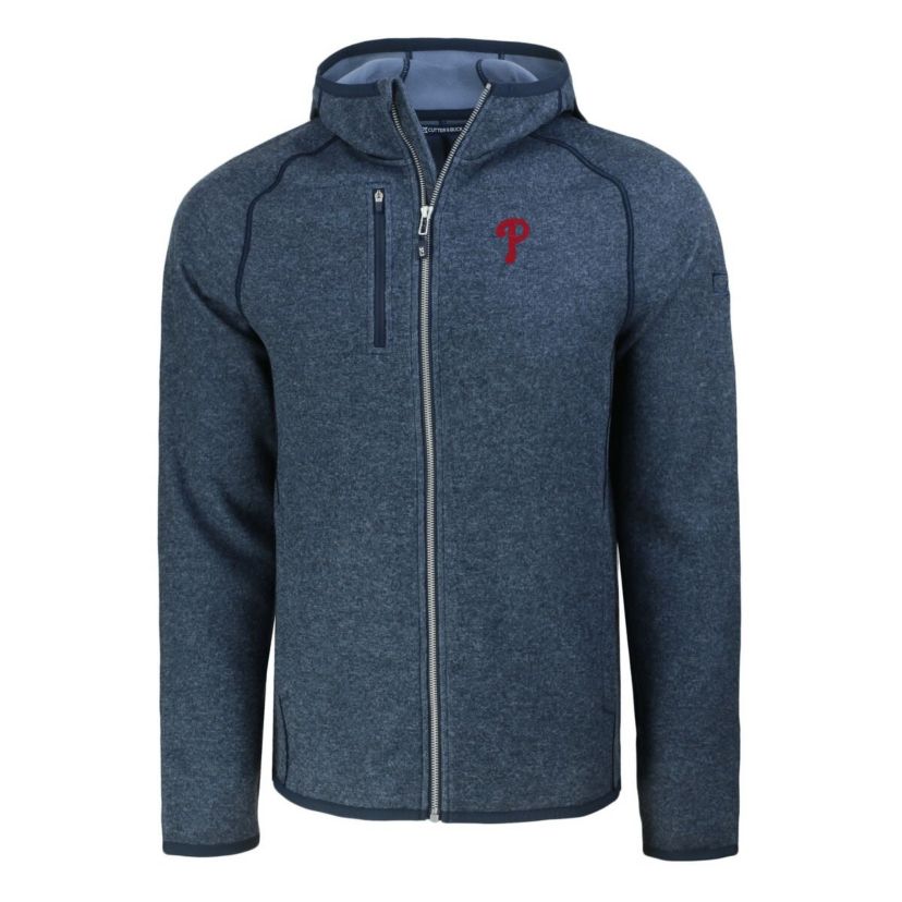 MLB Heather Philadelphia Phillies Mainsail Full-Zip Hooded Jacket