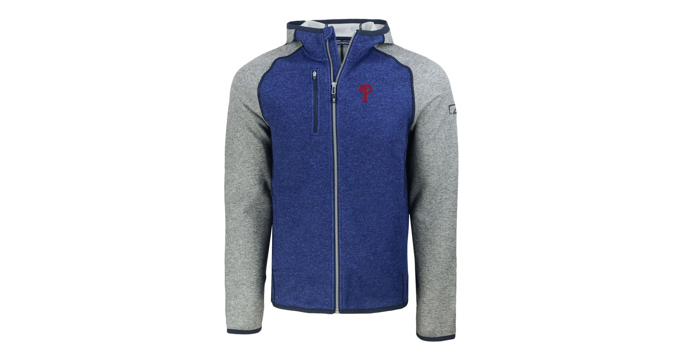 MLB Royal/Heather Philadelphia Phillies Mainsail Full-Zip Hooded Jacket