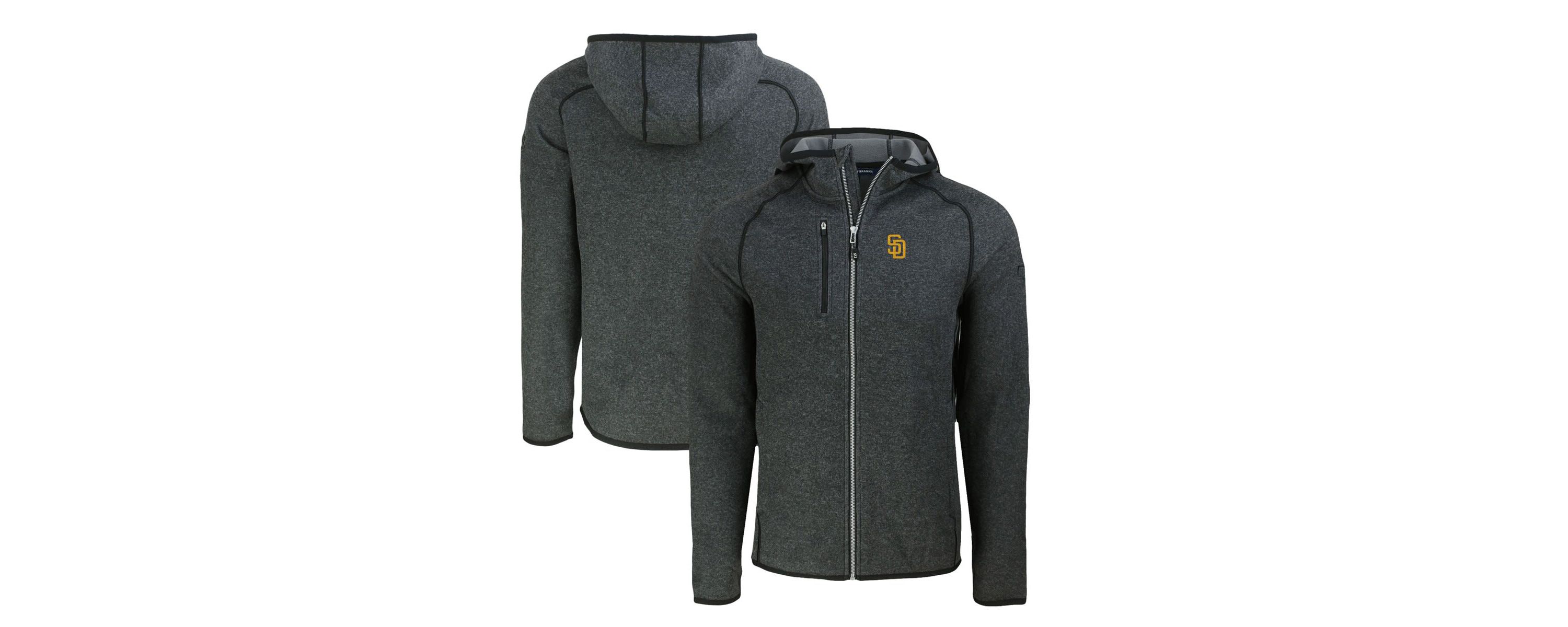 MLB Heather San Diego Padres Mainsail Full-Zip Hooded Jacket