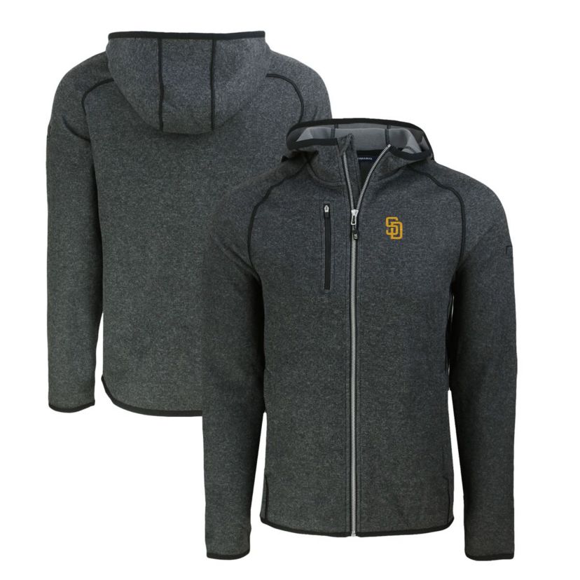 MLB Heather San Diego Padres Mainsail Full-Zip Hooded Jacket