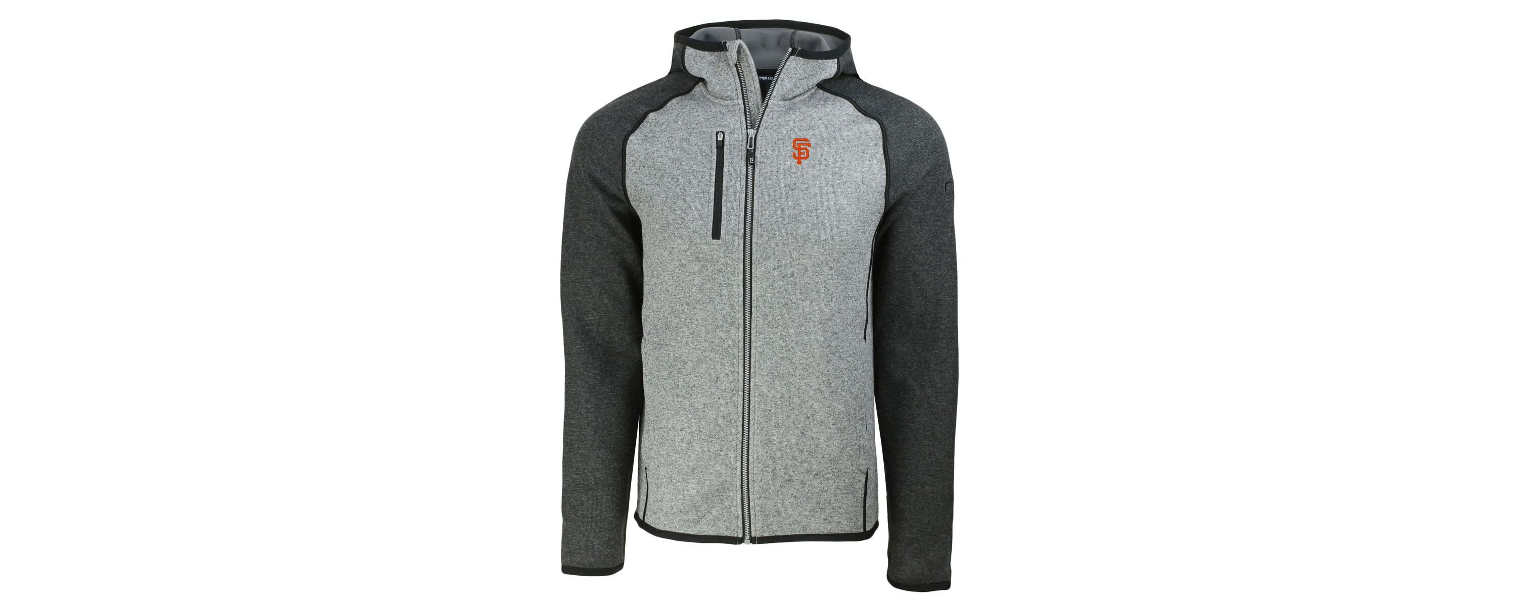 MLB Heather Charcoal/Heather San Francisco Giants Mainsail Full-Zip Hooded Jacket