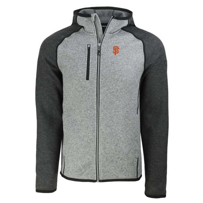 MLB Heather Charcoal/Heather San Francisco Giants Mainsail Full-Zip Hooded Jacket