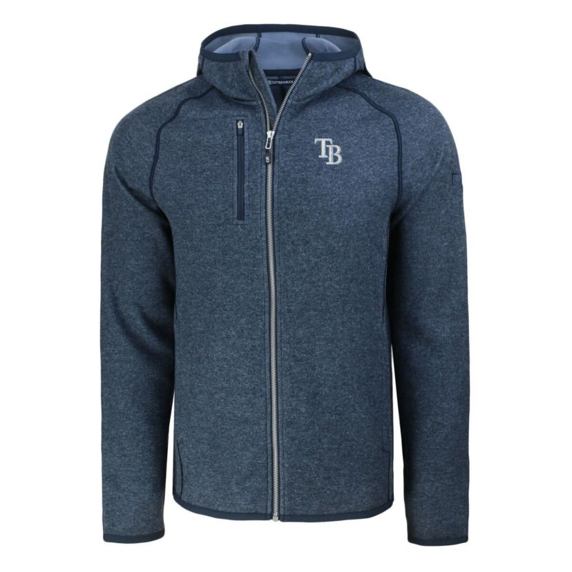 MLB Heather Tampa Bay Rays Mainsail Full-Zip Hooded Jacket