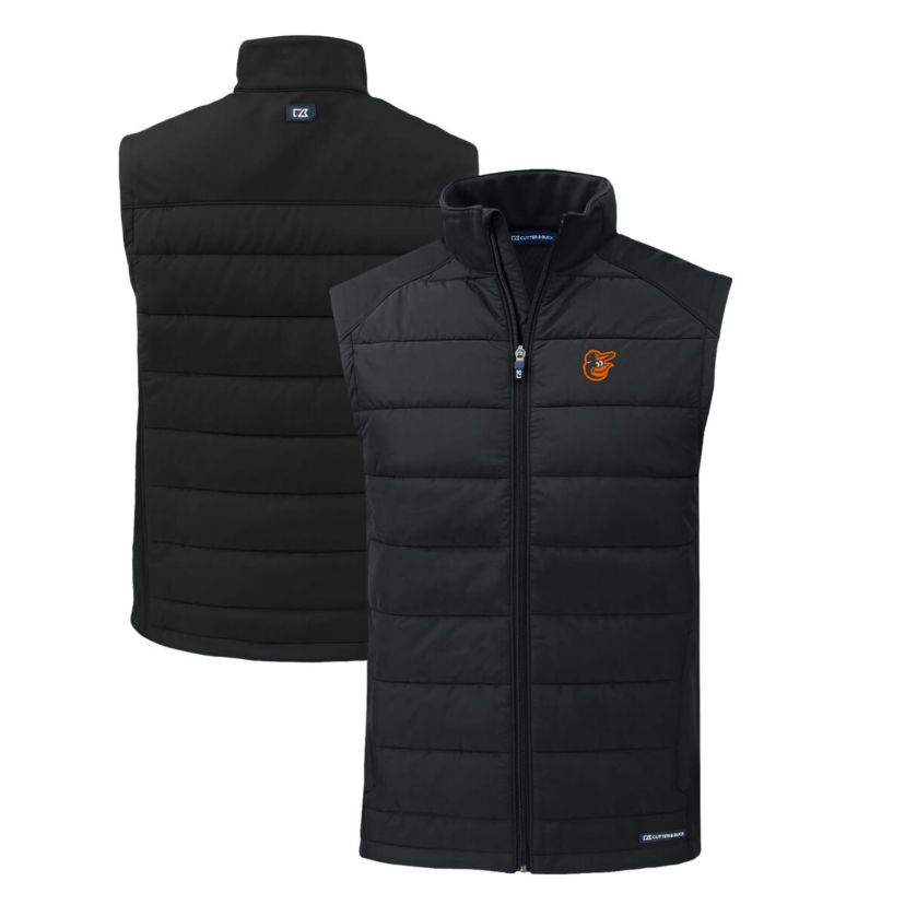 MLB Baltimore Orioles Evoke Hybrid Eco Softshell Recycled Full-Zip Vest