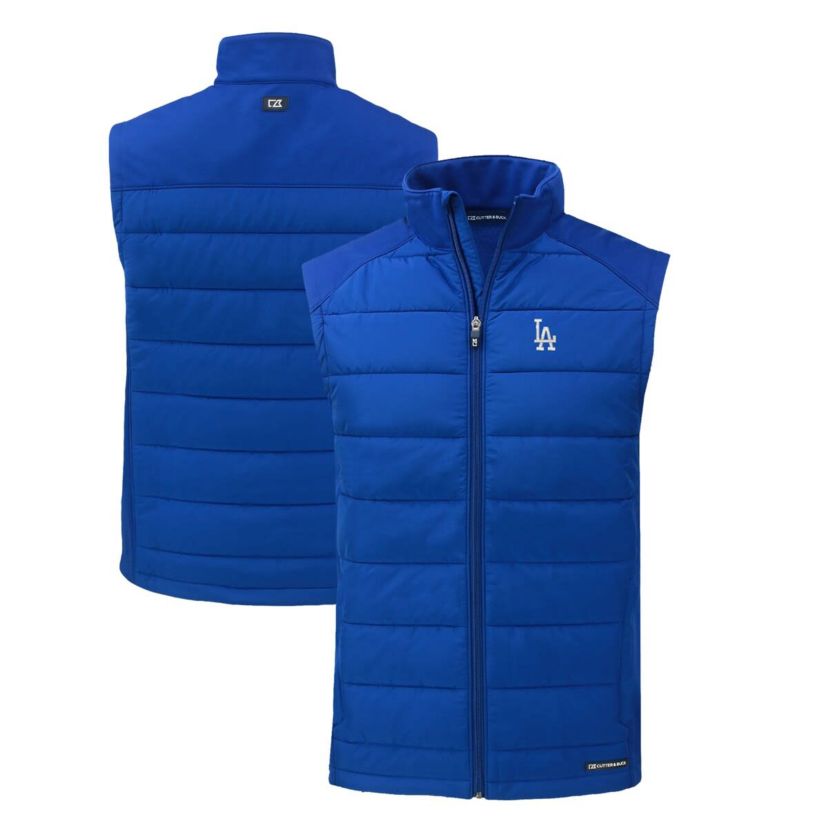 MLB Los Angeles Dodgers Evoke Hybrid Eco Softshell Recycled Full-Zip Vest