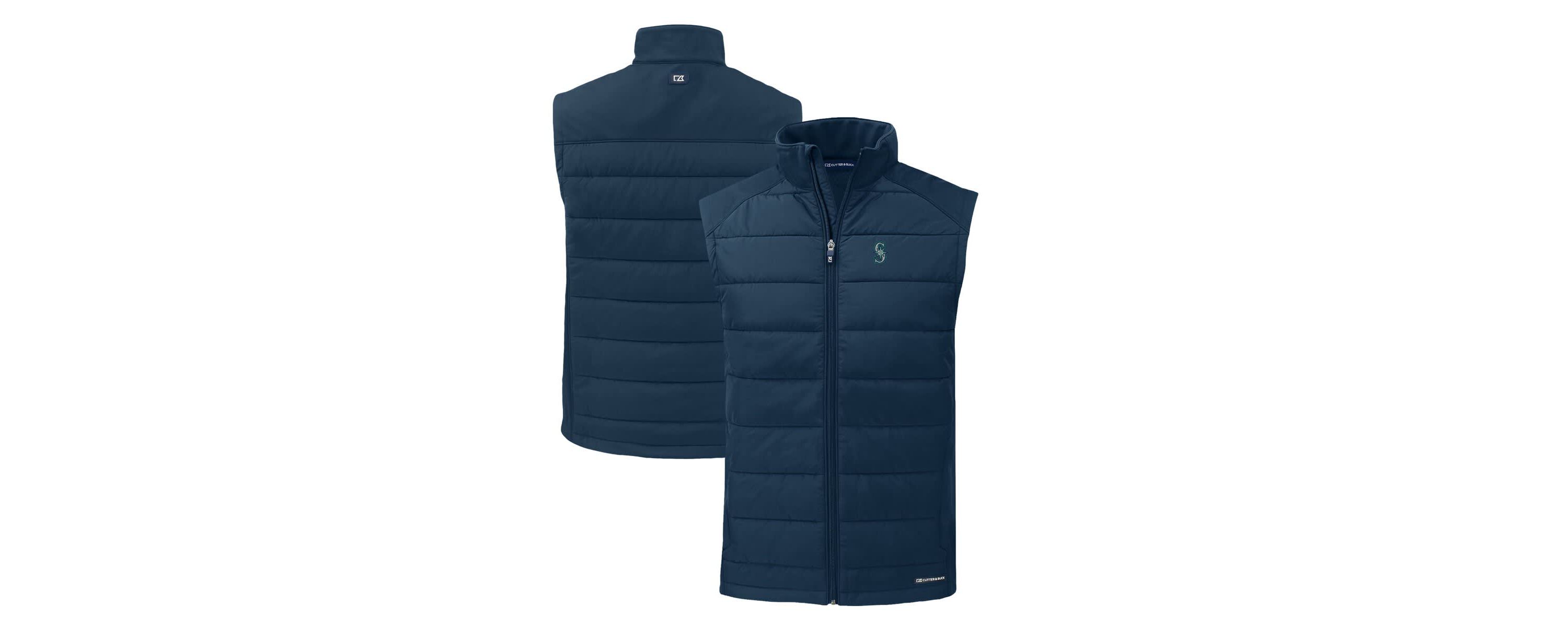 MLB Seattle Mariners Evoke Hybrid Eco Softshell Recycled Full-Zip Vest