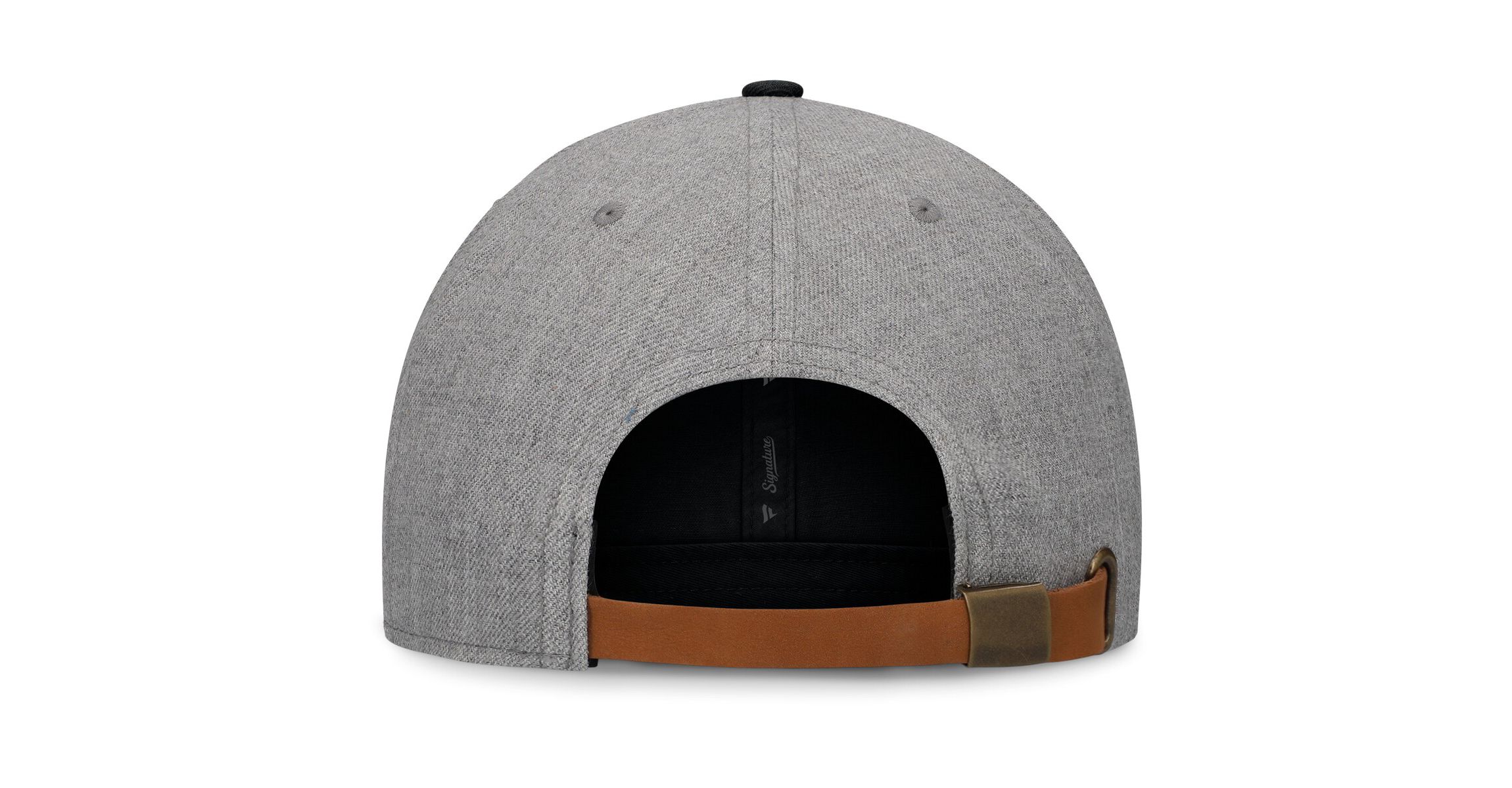 NHL Fanatics Heather New Jersey Devils Elements Flat Brim Leather Strapback Hat