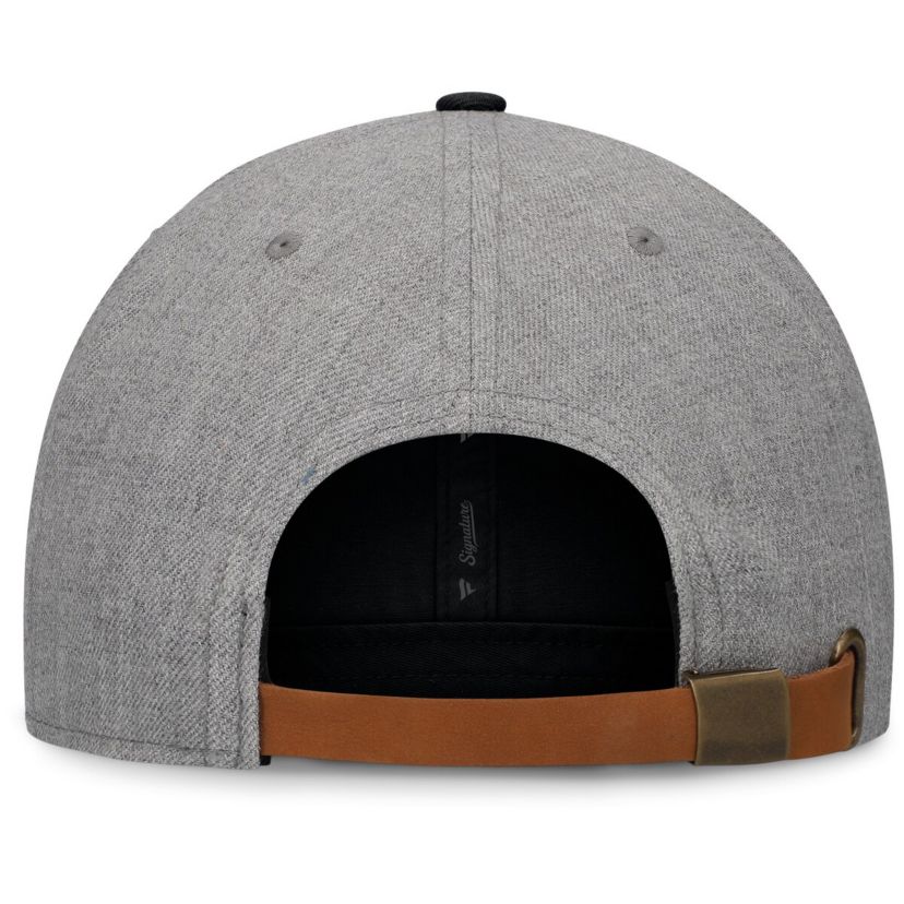 NHL Fanatics Heather Pittsburgh Penguins Elements Flat Brim Leather Strapback Hat