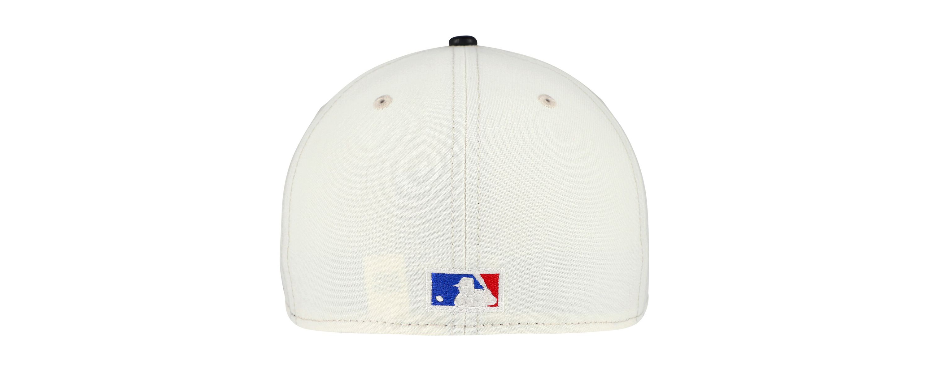 NBA Cream/Black Chicago Bulls Faux Leather Visor Two-Tone 59FIFTY Fitted Hat