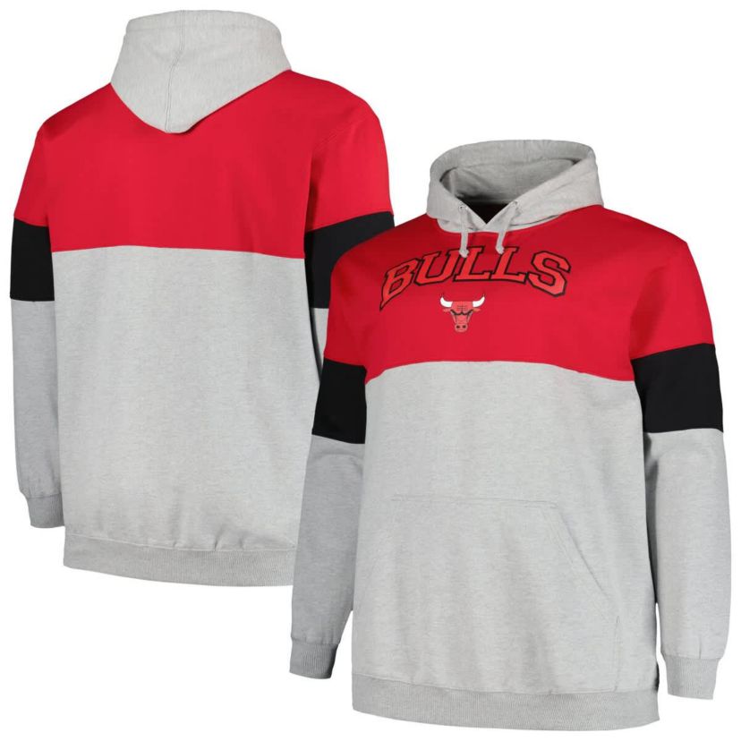 NBA Fanatics Chicago Bulls Big & Tall Pullover Hoodie