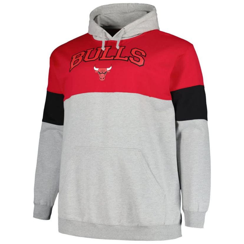 NBA Fanatics Chicago Bulls Big & Tall Pullover Hoodie
