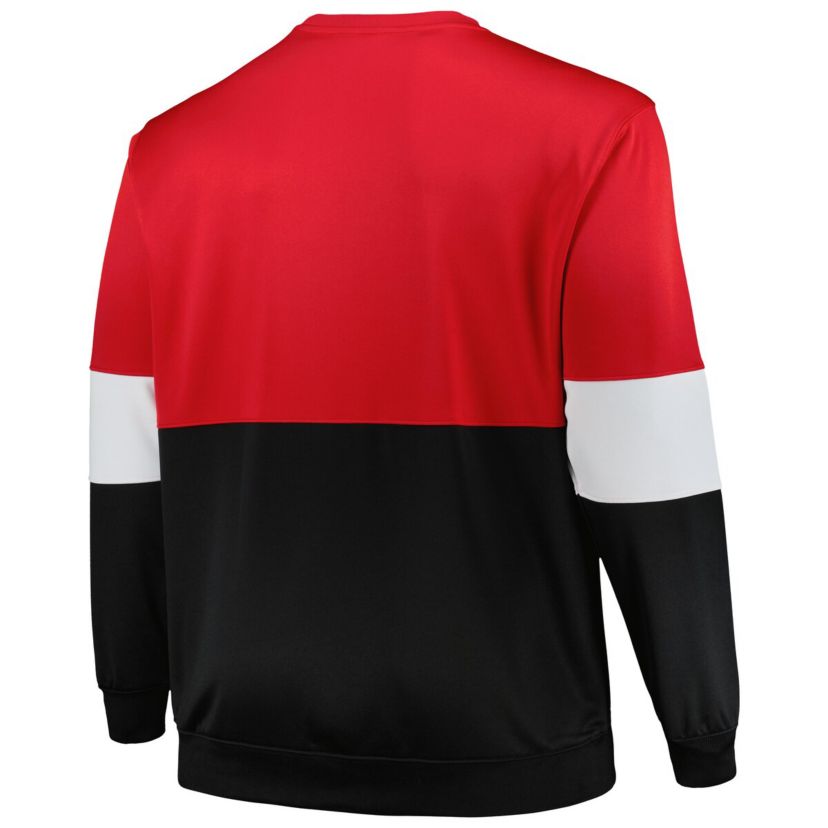 NBA Fanatics Chicago Bulls Big & Tall Split Pullover Sweatshirt