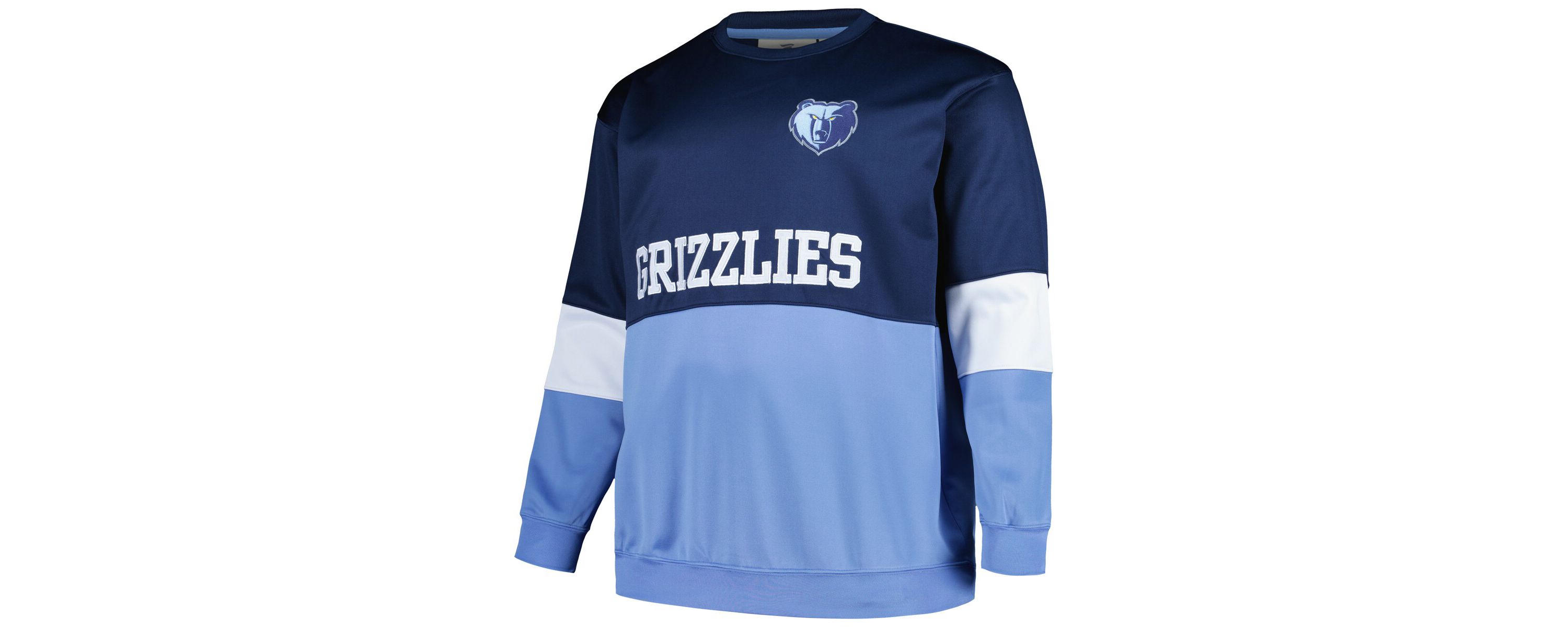 NBA Fanatics Navy/Light Memphis Grizzlies Big & Tall Split Pullover Sweatshirt
