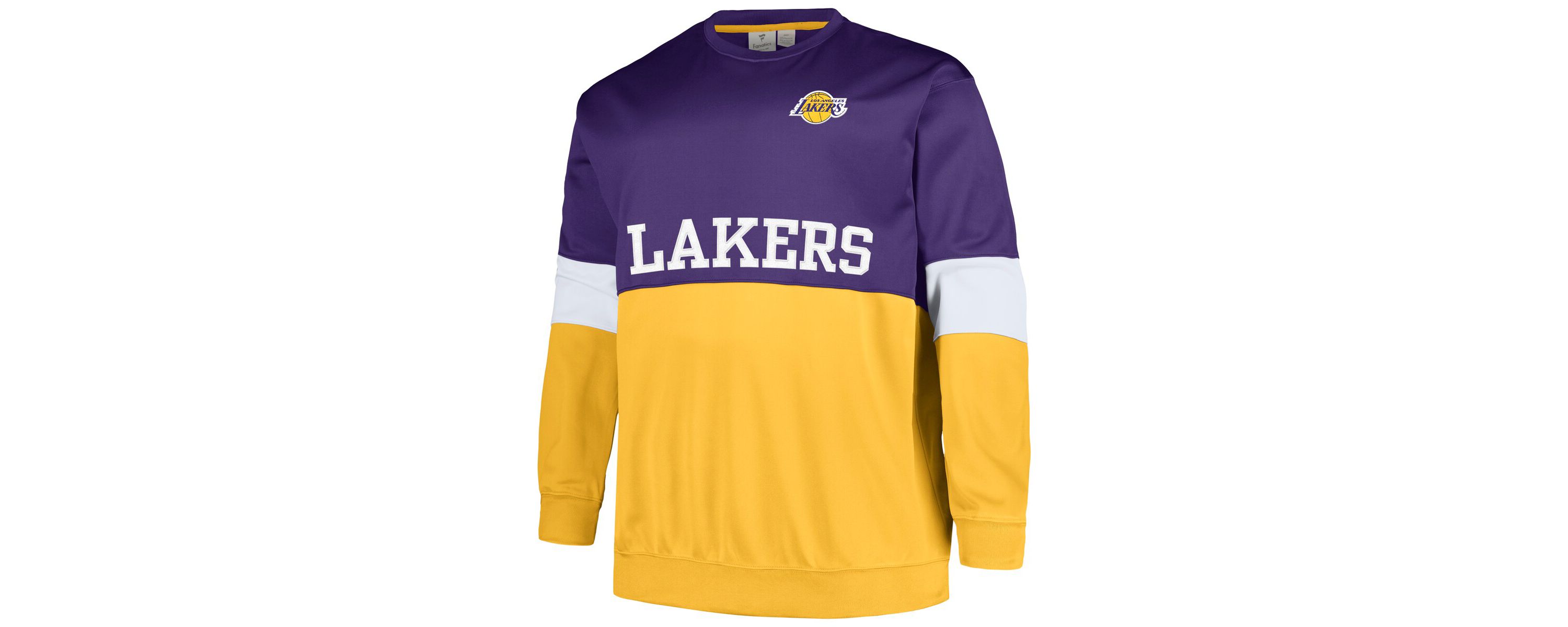 NBA Fanatics Los Angeles Lakers Big & Tall Split Pullover Sweatshirt