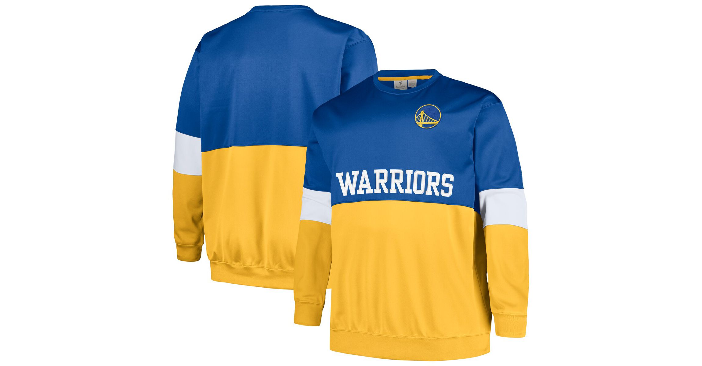 NBA Fanatics Golden State Warriors Big & Tall Split Pullover Sweatshirt