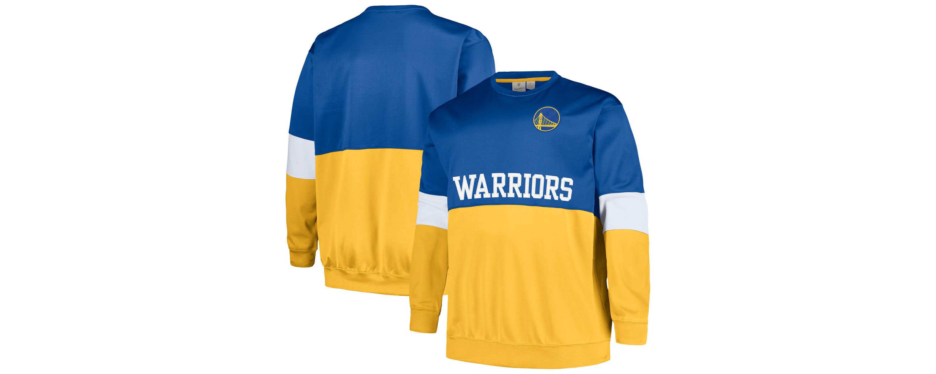 NBA Fanatics Golden State Warriors Big & Tall Split Pullover Sweatshirt