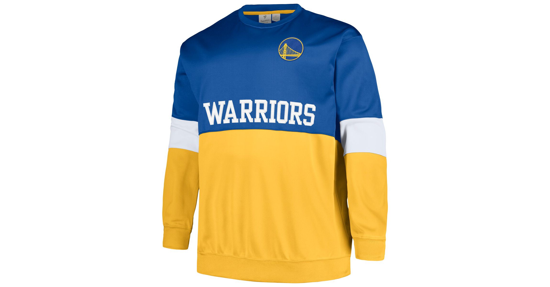NBA Fanatics Golden State Warriors Big & Tall Split Pullover Sweatshirt