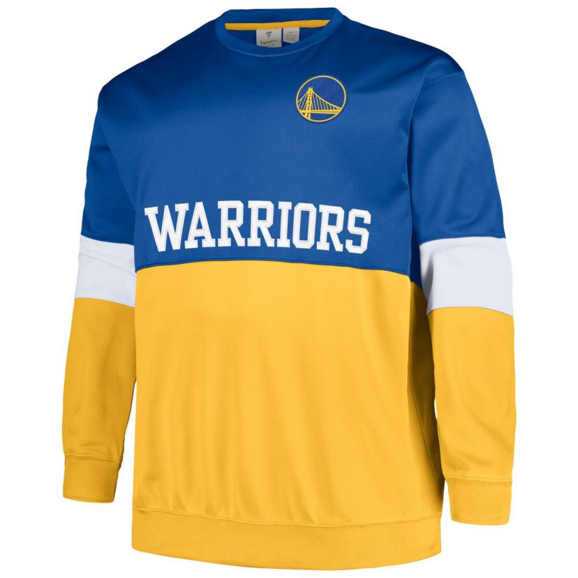 NBA Fanatics Golden State Warriors Big & Tall Split Pullover Sweatshirt