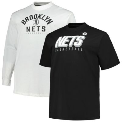 Men's NBA Fanatics Brooklyn Nets Big & Tall Short Sleeve & Long Sleeve T-Shirt Set