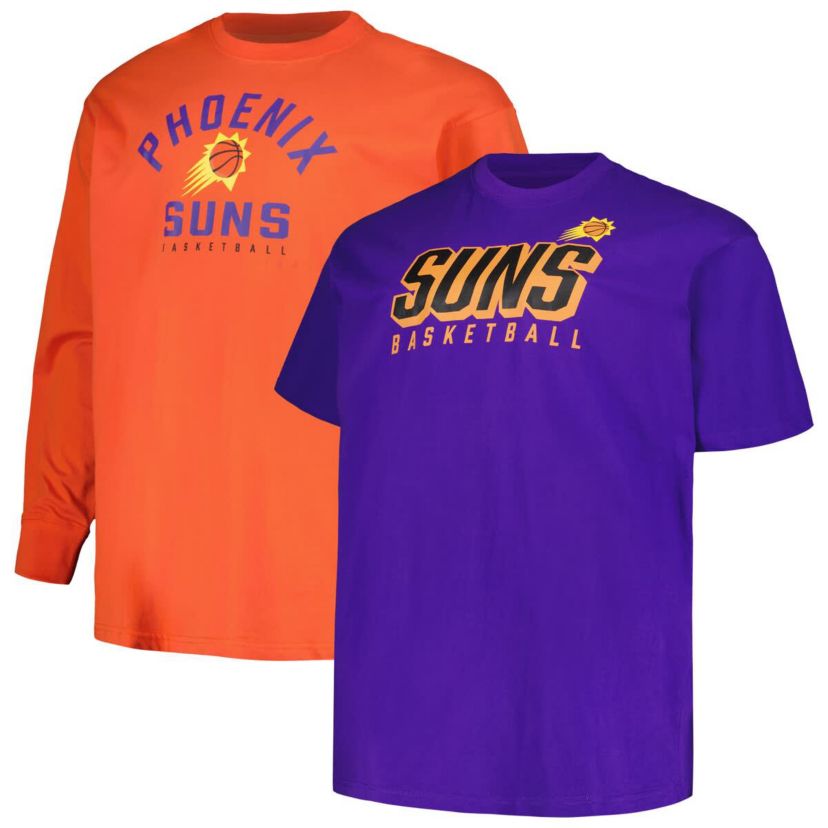 NBA Fanatics Phoenix Suns Big & Tall Short Sleeve & Long Sleeve T-Shirt Set