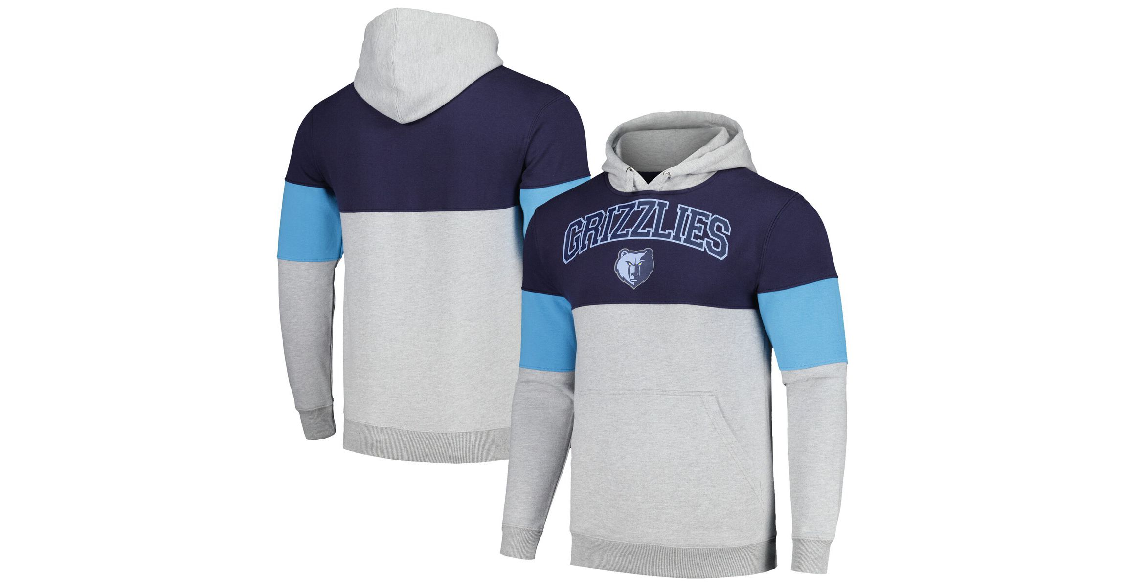 NBA Fanatics Memphis Grizzlies Contrast Pieced Pullover Hoodie