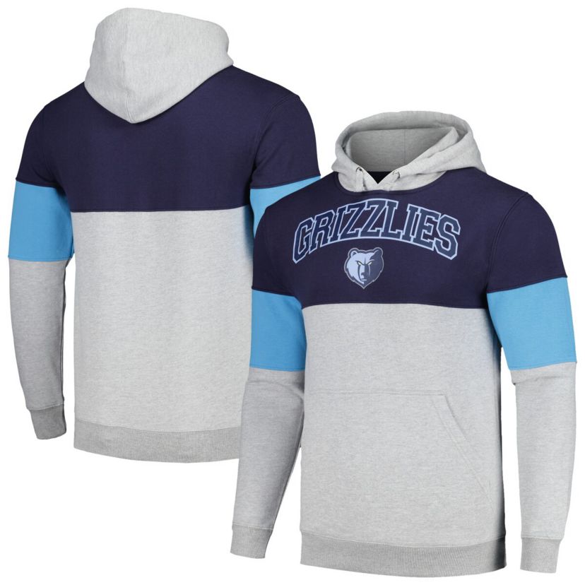 NBA Fanatics Memphis Grizzlies Contrast Pieced Pullover Hoodie