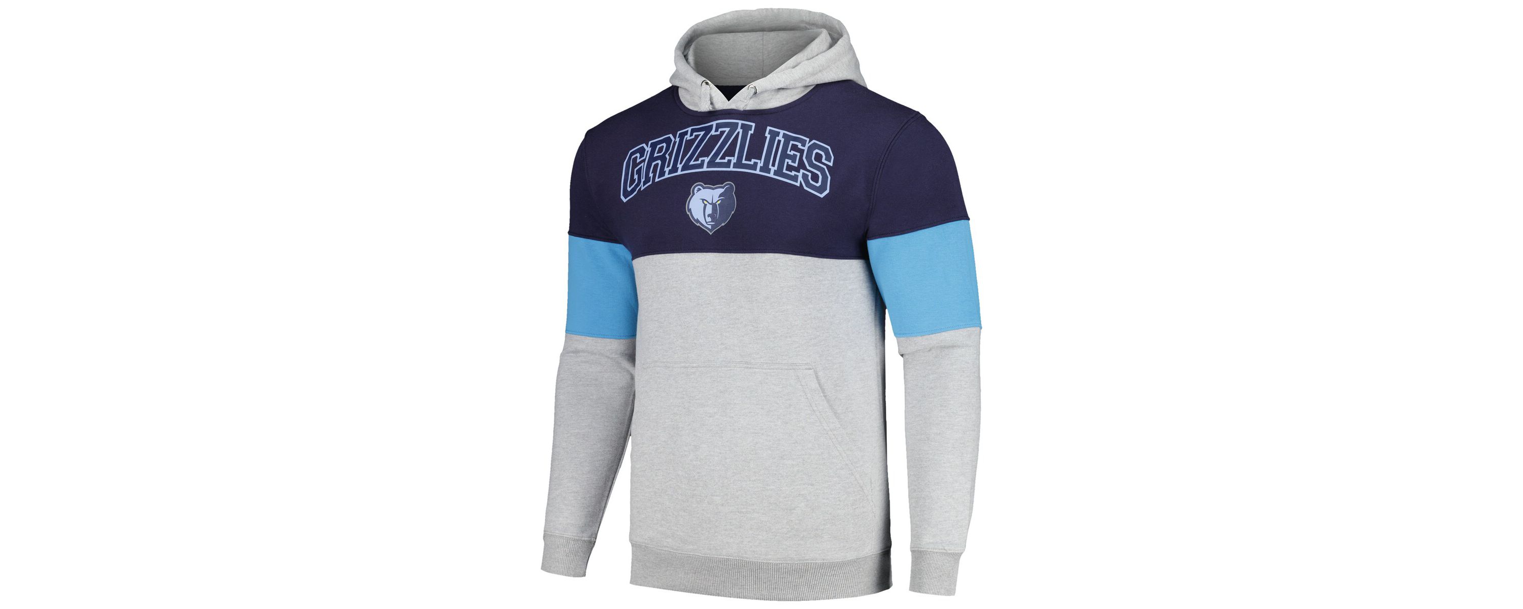 NBA Fanatics Memphis Grizzlies Contrast Pieced Pullover Hoodie