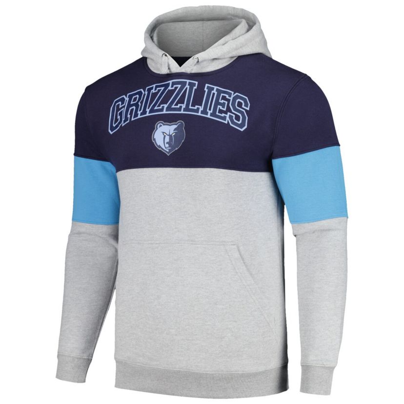 NBA Fanatics Memphis Grizzlies Contrast Pieced Pullover Hoodie