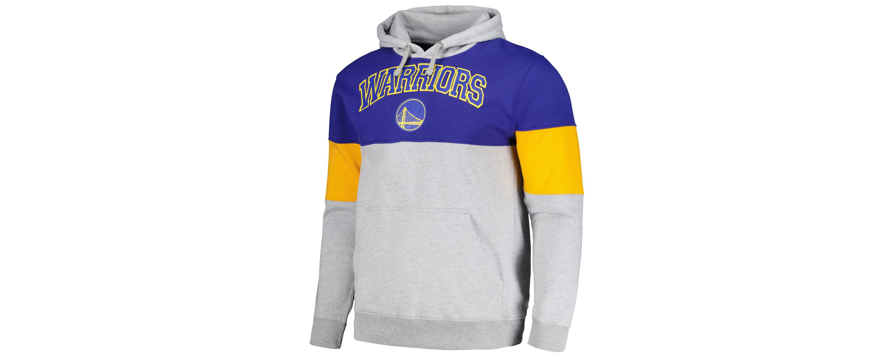 NBA Fanatics Golden State Warriors Contrast Pieced Pullover Hoodie