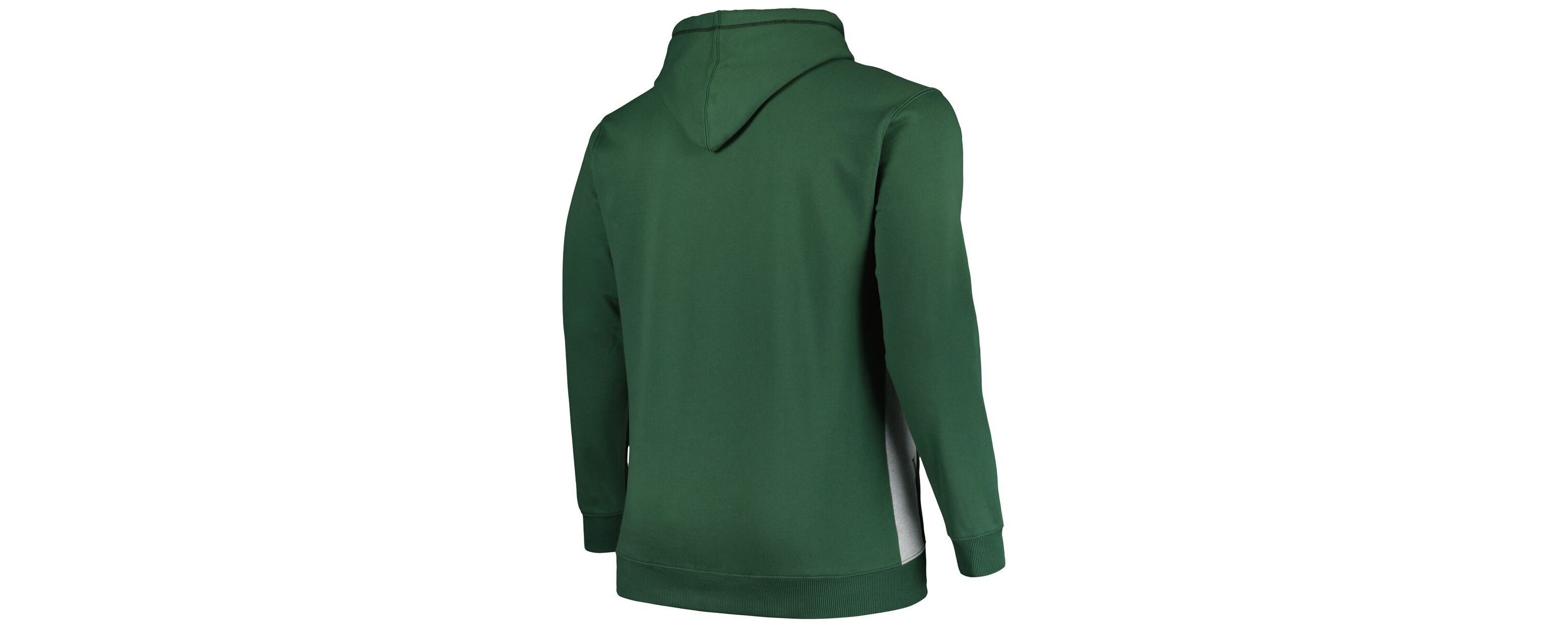 NBA Fanatics Hunter Milwaukee Bucks Big & Tall Contrast Pieced Stitched Full-Zip Hoodie