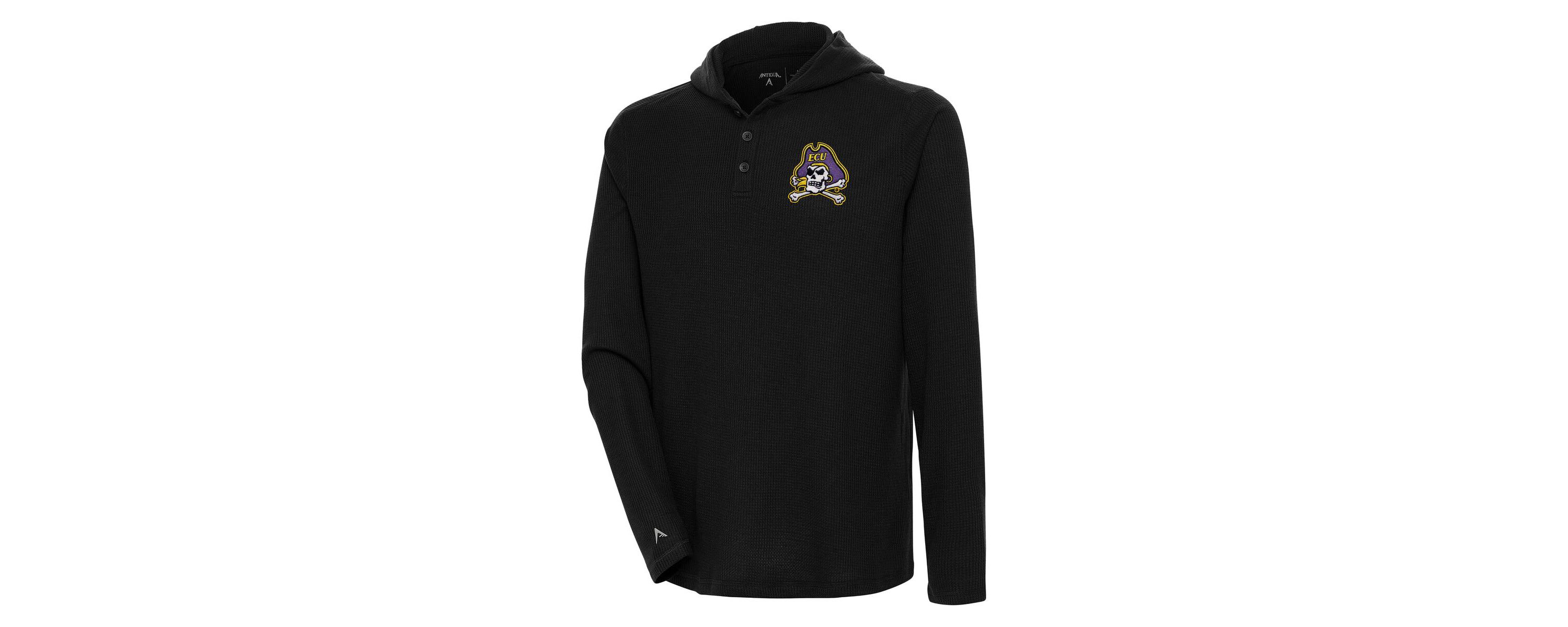 East Carolina Pirates NCAA ECU Pirates Strong Hold Long Sleeve Henley Hoodie T-Shirt