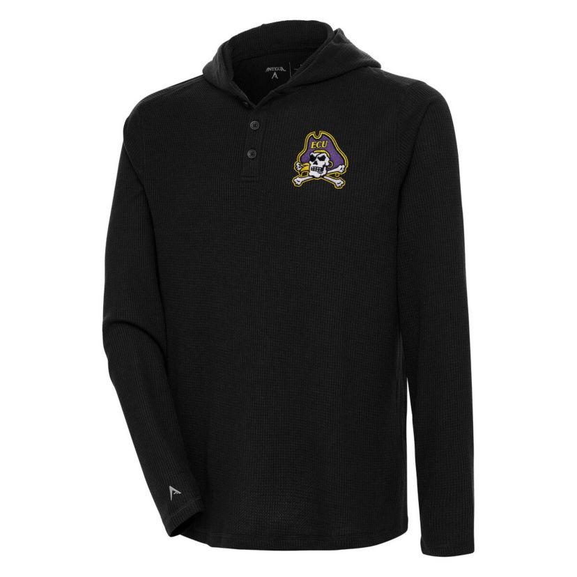 East Carolina Pirates NCAA ECU Pirates Strong Hold Long Sleeve Henley Hoodie T-Shirt