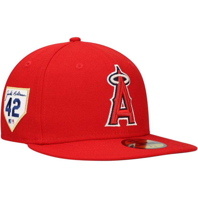 MLB Los Angeles Angels Jackie Robinson Day Side Patch 59FIFTY Fitted Hat