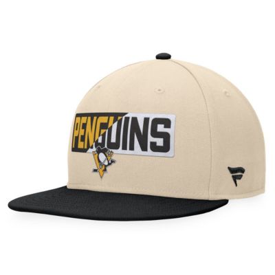 Men's NHL Fanatics Cream/Black Pittsburgh Penguins Goalaso Snapback Hat