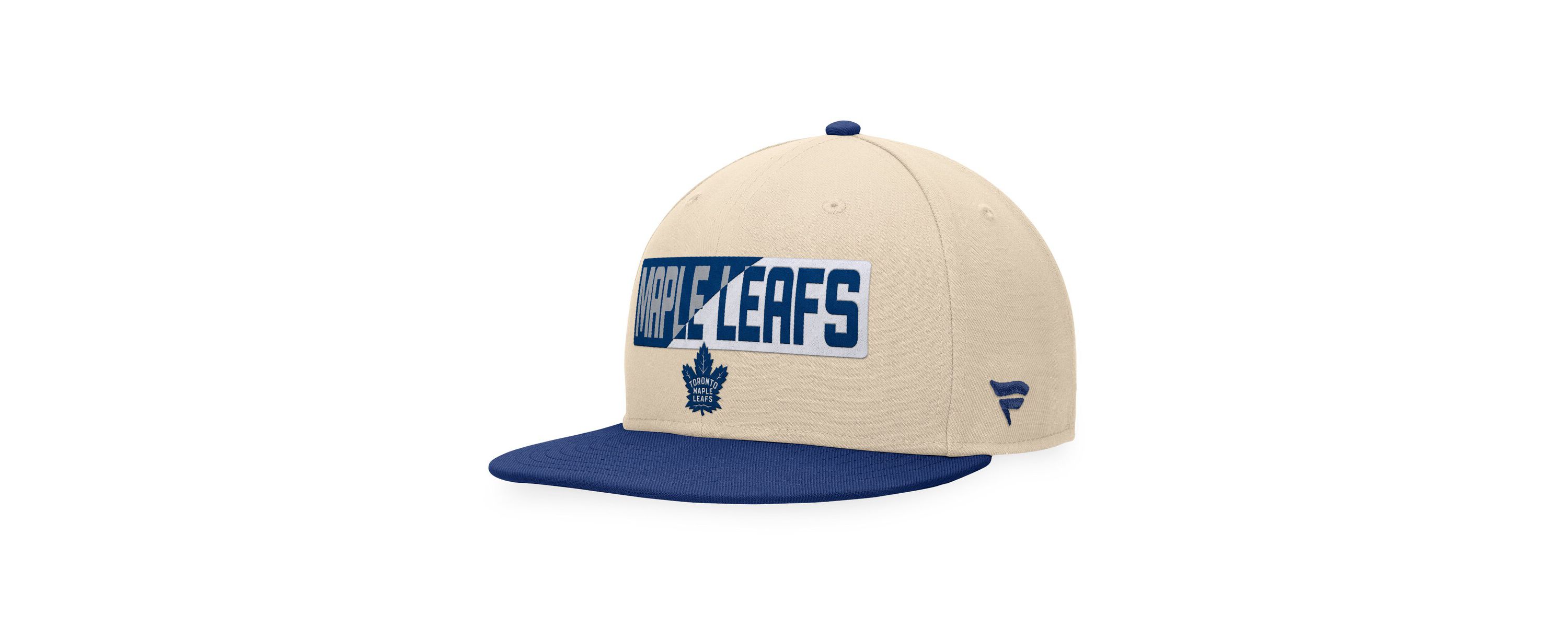 NHL Fanatics Cream/Blue Toronto Maple Leafs Goalaso Snapback Hat